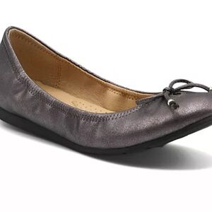 Mootsies Tootsies Metallic Gray Ballet Flats